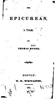 The epicurean: A Tale by Thomas Moore