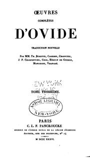 Cover of: Œuvres complètes d'Ovide by Ovid, Charles Louis Fleury Panckoucke
