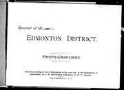 Cover of: Souvenir of the Edmonton district