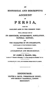 Cover of: An historical and descriptive account of Persia: With a Detailed View of Its Resources ...