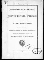 Cover of: Insect pests and plant diseases by prepared under the supervision and authority of the Provincial Board of Horticulture.