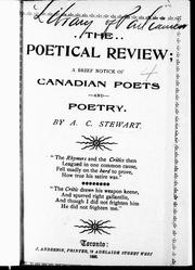 Cover of: The poetical review: a brief notice of Canadian poets and poetry