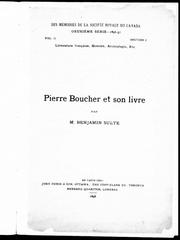 Pierre Boucher et son livre by Benjamin Sulte