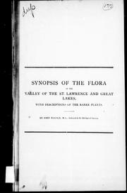 Cover of: Synopsis of the flora of the valley of the St. Lawrence and Great Lakes, with descriptions of the rarer plants