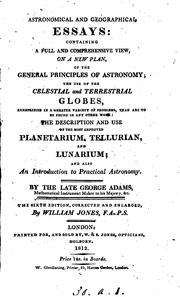 Cover of: Astronomical and geographical essays