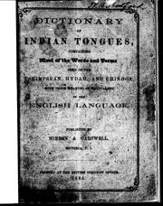 Dictionary of Indian tongues