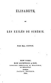 Cover of: Élisabeth: ou Les exilés de Sibérie