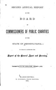 Cover of: Annual Report of the Board of Commissioners of Public Charities