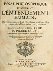 Cover of: Essai philosophique concernant l'entendement humain by John Locke