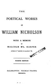 Cover of: The Poetical Works of William Nicholson