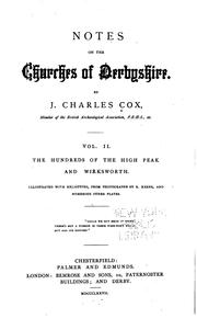 Notes on the Churches of Derbyshire by John Charles Cox