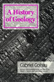 Cover of: A history of geology | Gabriel Gohau