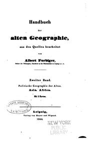 Cover of: Handbuch der alten Geographie