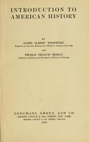Cover of: Introduction to American history by Woodburn, James Albert