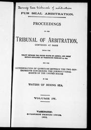 Cover of: Proceedings of the Tribunal of Arbitration by 