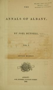 Cover of: annals of Albany