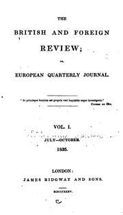 Cover of: The British and Foreign Review: Or, European Quarterly Journal by 