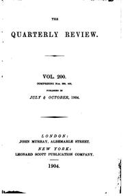 Cover of: The Quarterly Review by Sir John Taylor Coleridge, Rowland Edmund Prothero Ernle, William Gifford , George Walter Prothero, John Gibson Lockhart, Whitwell Elwin, William Macpherson, William Smith, John Murray