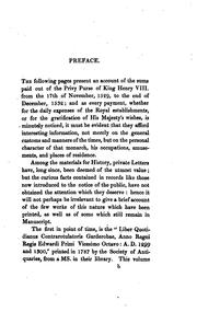 Cover of: The Privy Purse Expences of King Henry the Eighth: From November MDXXIX, to ...