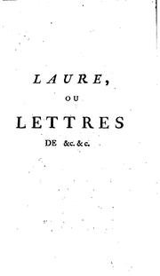 Cover of: Laure, ou Lettres de quelques personnes de Suisse