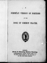 Cover of: A Zimshian version of portions of the Book of common prayer