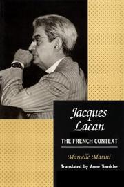 Cover of: Jacques Lacan by Marcelle Marini