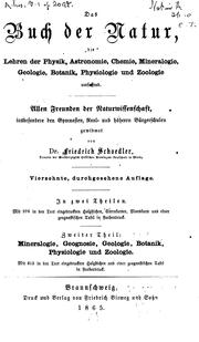 Cover of: Das Buch der Natur: Die Lehren der Physik, Astronomie, Chemie, Mineralogie, Geologie, Botanik ...