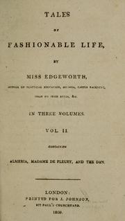 Cover of: Tales of fashionable life by Maria Edgeworth