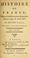 Cover of: Histoire de France, depuis l'établissement de la monarchie jusq'au regne de Louis XIV