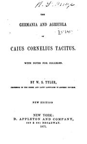 Cover of: The Germania & Agricola...: With Notes... by P. Cornelius Tacitus