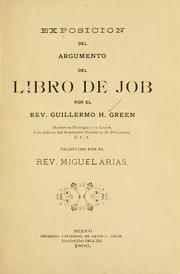 The argument of the Book of Job unfolded by Green, William Henry, 1825-1900