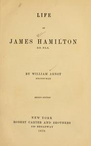 Cover of: Life of James Hamilton, D.D., F.L.S.