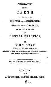 Cover of: Preservation of the teeth indispensable to comfort and appearance, health and longevity