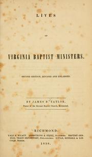Cover of: Lives of Virginia Baptist ministers.