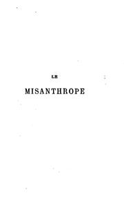 Le misanthrope: comédie by Molière