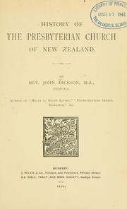 History of the Presbyterian Church of New Zealand by John Dickson