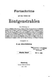 Cover of: Fortschritte auf dem Gebiete der Roentgenstrahlen