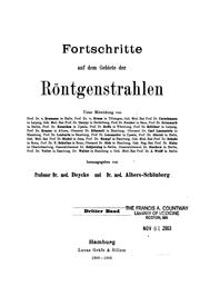 Cover of: Fortschritte auf dem Gebiete der Roentgenstrahlen by Deutsche Röntgengesellschaft, Deutsche Röntgengesellschaft