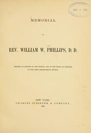 Cover of: Memorial of Rev. William W. Phillips, D.D.