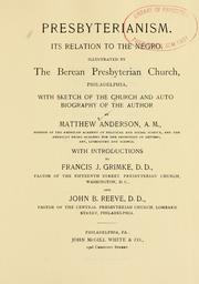 Cover of: Presbyterianism by Anderson, Matthew