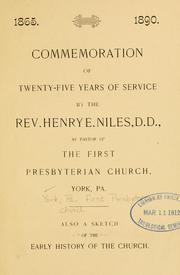 Cover of: Commemoration of twenty-five years of service