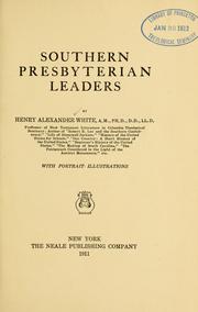 Cover of: Southern Presbyterian leaders