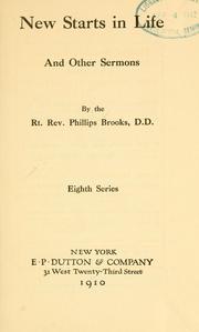 Cover of: New starts in life by Phillips Brooks