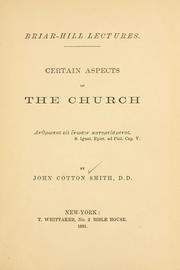 Cover of: Certain aspects of the church