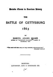 Cover of: The Battle of Gettysburg, 1863 by Samuel Adams Drake