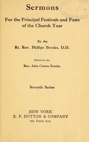 Cover of: Sermons for the principal festivals and fasts of the church year