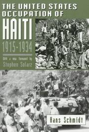 Cover of: The United States occupation of Haiti, 1915-1934