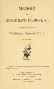 Memoir of George David Cummins, D.D by George D. Cummins