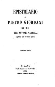 Cover of: Opere di Pietro Giordani