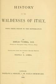 History of the Waldenses of Italy by Emilio Comba